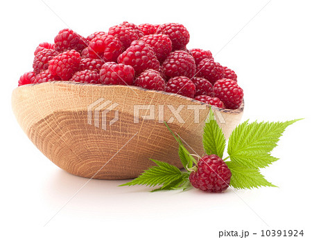 raspberries in wooden bowl raspberries in wooden bowl 10391924