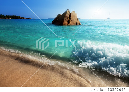 Anse Lazio beach on Praslin island in Seychelles Anse Lazio beach on Praslin island in Seychelles 10392045