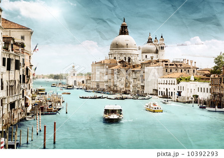 grunge style image of Grand Canal, Venice, Italy 10392293