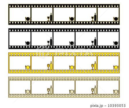 フィルム風フォトフレーム飲食店バージョンのイラスト素材