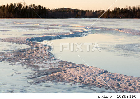 Crack in ice 10393190