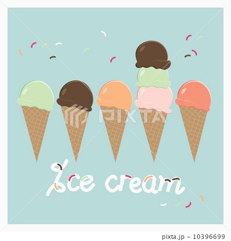 Row of summer ice cream cones 10396699