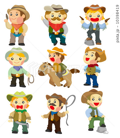 cartoon cowboy icon cartoon cowboy icon 10398419