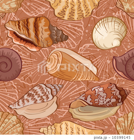 Seamless background, seashells 10399145