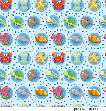 cartoon Aquarium animal seamless pattern 10399363