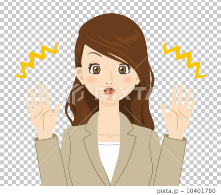 Ol 驚く びっくり 驚愕 のイラスト素材