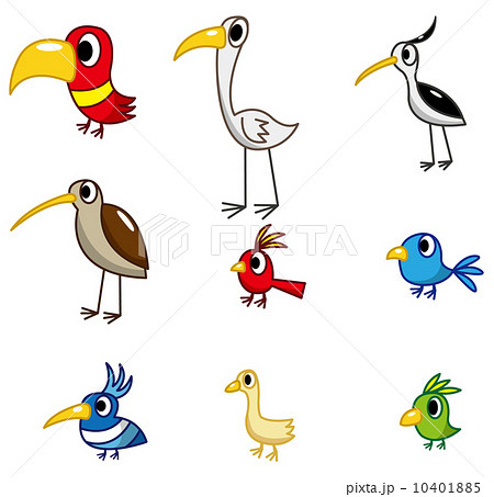 Cartoon Bird Iconのイラスト素材