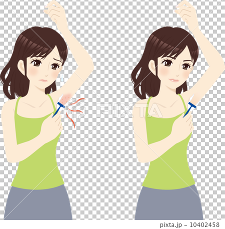Woman in waste hair treatment Woman in waste hair treatment 10402458