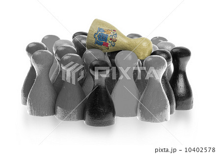 One unique pawn on top of common pawns One unique pawn on top of common pawns 10402578