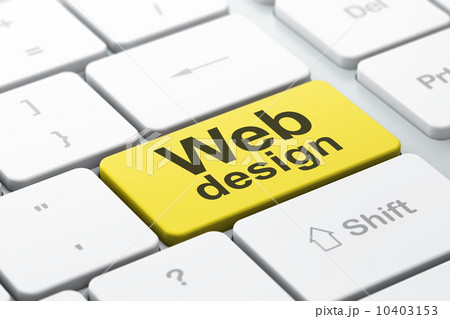 SEO web development concept: Web Design on computer keyboard bac 10403153