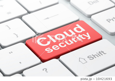 Cloud technology concept: Cloud Security on computer keyboard Cloud technology concept: Cloud Security on computer keyboard 10421693