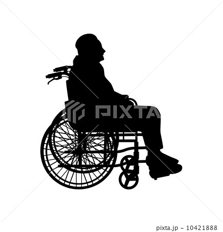 車椅子の高齢者のイラスト素材 車椅子の高齢者のイラスト素材