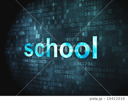 Education concept: School on digital background Education concept: School on digital background 10422010