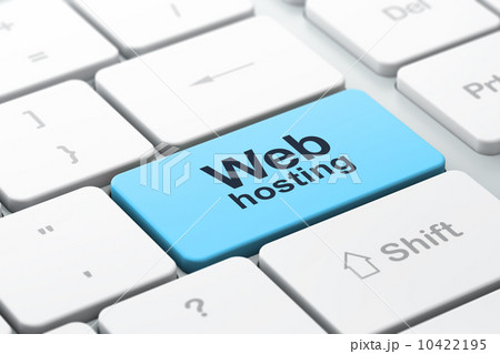 SEO web design concept: computer keyboard with Web Hosting 10422195