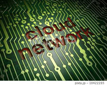 Cloud computing technology, networking concept: circuit board wi Cloud computing technology, networking concept: circuit board wi 10422285