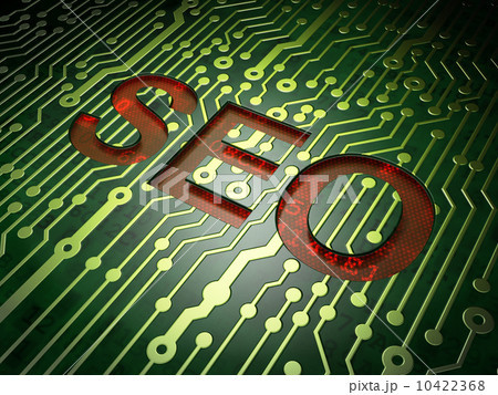 Web design concept: circuit board with word SEO 10422368