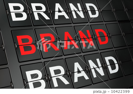 Marketing concept: Brand on airport board Marketing concept: Brand on airport board 10422399