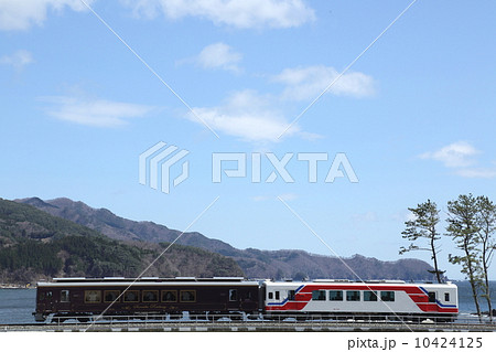 三陸鉄道 南リアス線のレトロ車両の写真素材