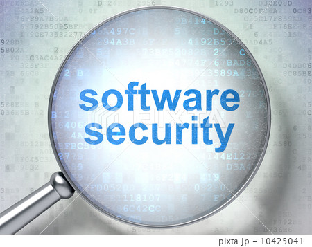 Magnifying optical glass with words software security on digital Magnifying optical glass with words software security on digital 10425041