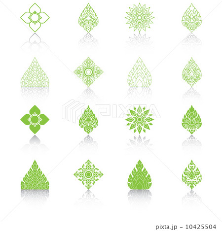 Set of Line Thai Art, Icons Vector Illustration. Set of Line Thai Art, Icons Vector Illustration. 10425504