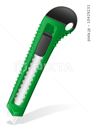stationery green knife vector illustration stationery green knife vector illustration 10429231