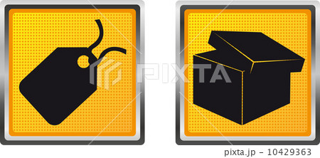 icons label and box for design vector illustration 10429363