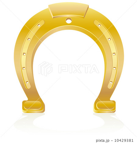 gold horseshoe talisman charm vector illustration 10429381