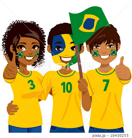 Brazilian Soccer Fansのイラスト素材