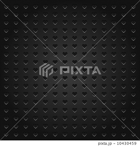 chrome metal surface, background perforated in shape heart 10430459