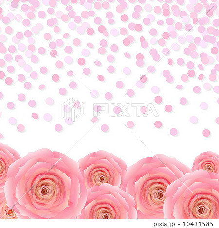 Pink Rose With Confetti 10431585
