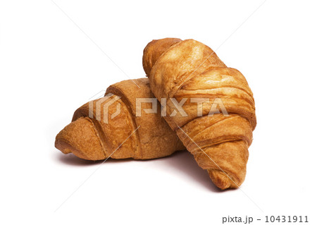 two croissants isolated on white background 10431911