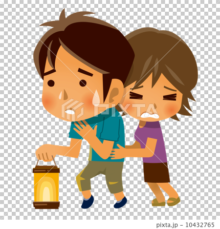 肝試しをする男女 10432765