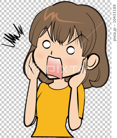 驚く女性のイラスト素材 [10433189] - PIXTA
