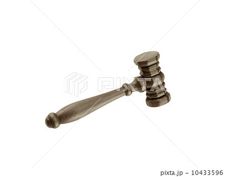 Wooden justice gavel isolated Wooden justice gavel isolated 10433596