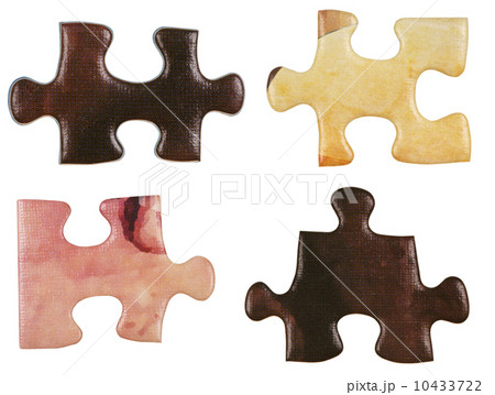 set of brown little puzzle pieces 10433722