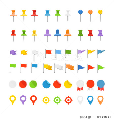 Navigation pins, flags and insignias collection 10434631