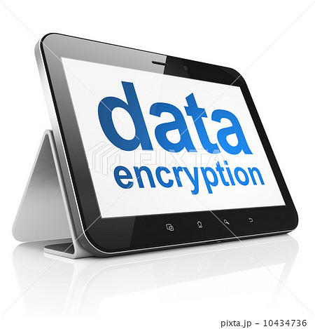 Privacy concept: Data Encryption on tablet pc computer 10434736
