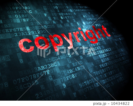 Law concept: Copyright on digital background 10434822