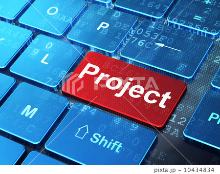 Finance concept: Project on computer keyboard background 10434834
