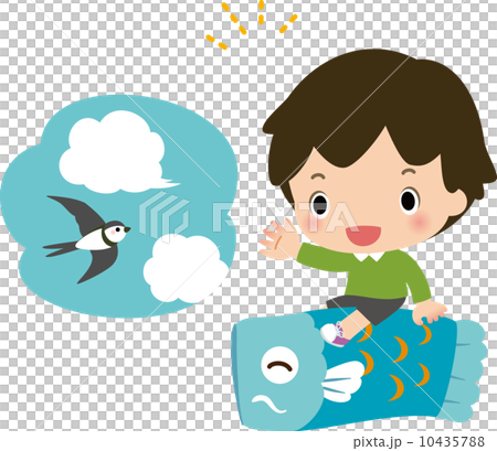 Koinobori and a boy 10435788