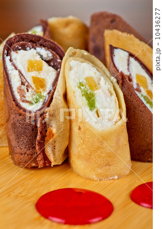 pancake roll with marmalade pancake roll with marmalade 10436277