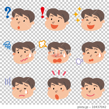 面部表情各種各樣的小學生例證 10437042