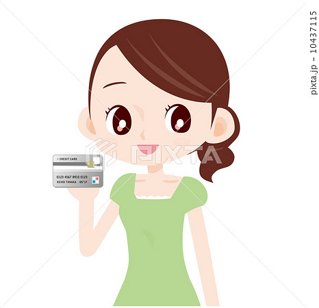 クレジットカードを持つ女性 クレジットカードを持つ女性 10437115