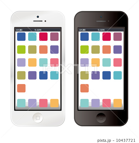 スマートフォン アイコン 液晶画面のイラスト素材 10437721 Pixta