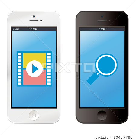 スマホ 動画 アプリ 検索のイラスト素材