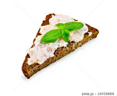 Sandwich one with cream of salmon and mayonnaise Sandwich one with cream of salmon and mayonnaise 10438868