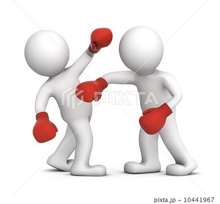 Two boxers during the boxing match 10441967