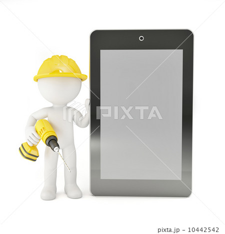 Worker with laptop Worker with laptop 10442542