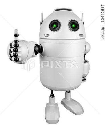 Happy Robot giving thumbs up. Happy Robot giving thumbs up. 10442617