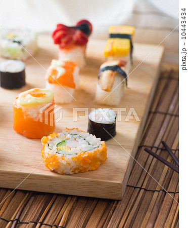 various sushi food with backgrounds 10443434